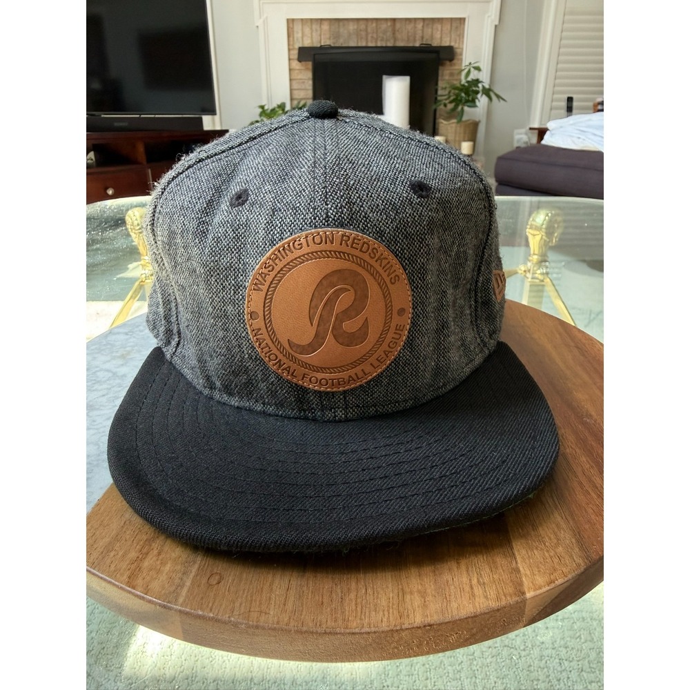 Washington Redskins New Era 59FIFTY Fitted Hat 7 5/8 Tweed Wool Leather Patch